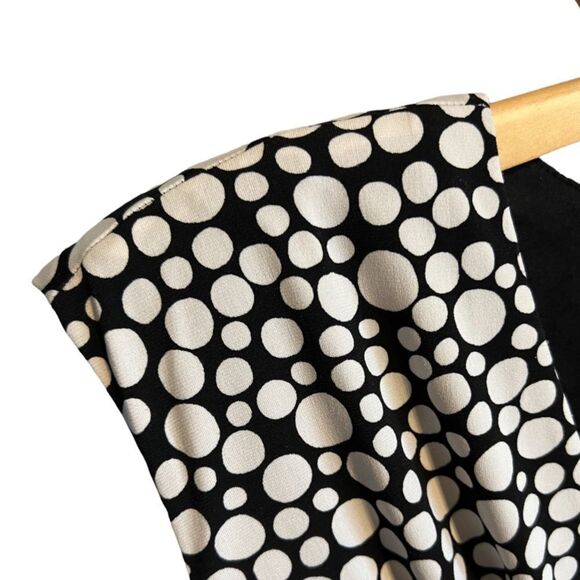 Sz 10 Dress Polka Dot with shoulder pads & figure flattering style NWOT - Picture 10 of 13